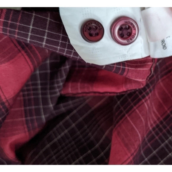 Horny Toad Red Plaid Long Sleeve Button Up Large - Picture 7 of 7